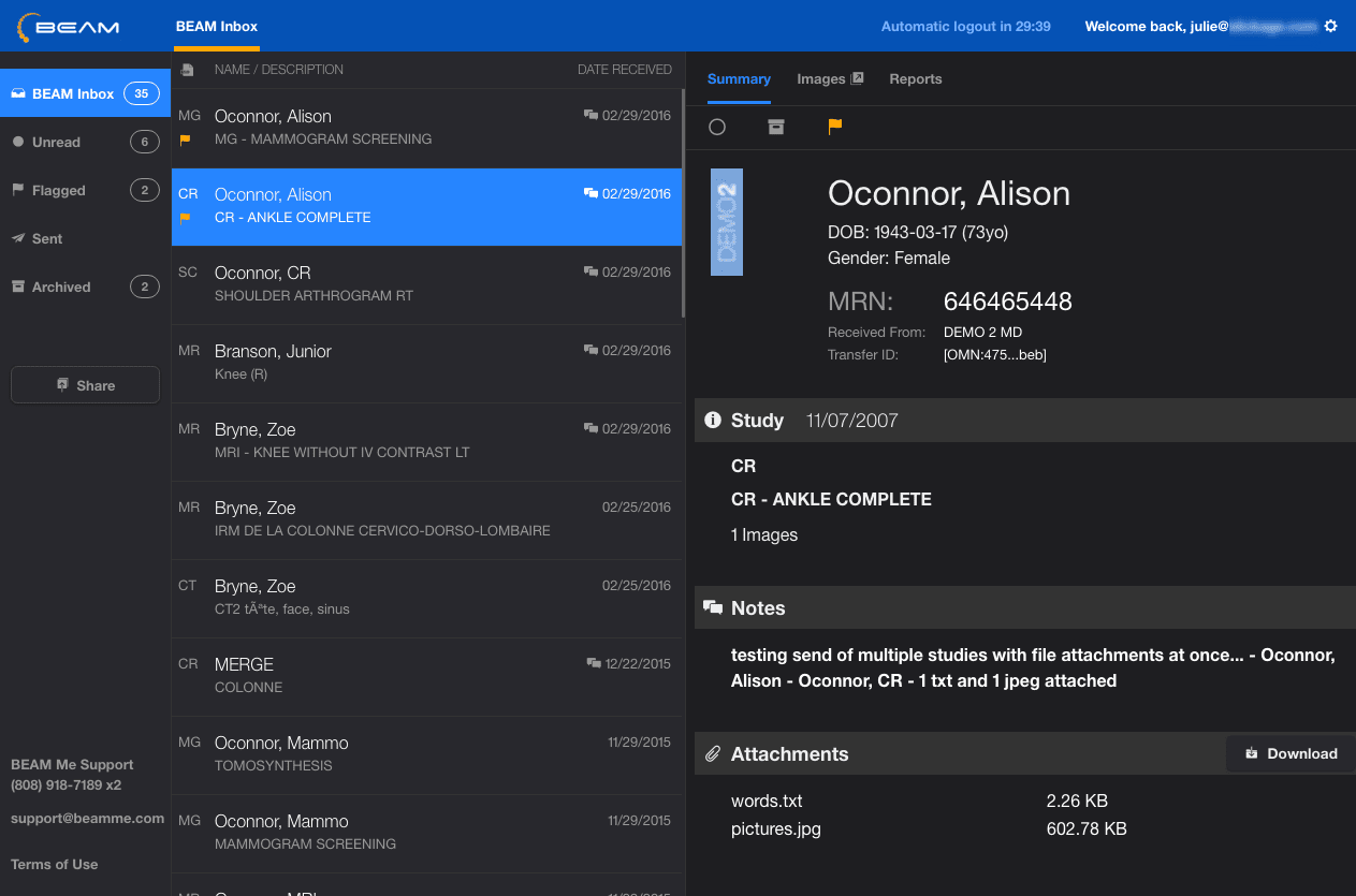 BEAM Cloud Main UI