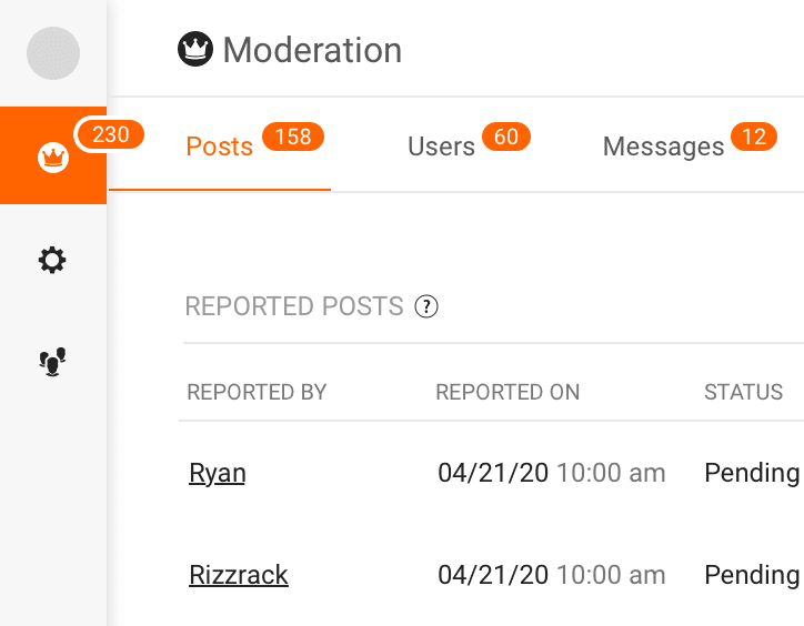 Notifications in the main nav bar and tabs
