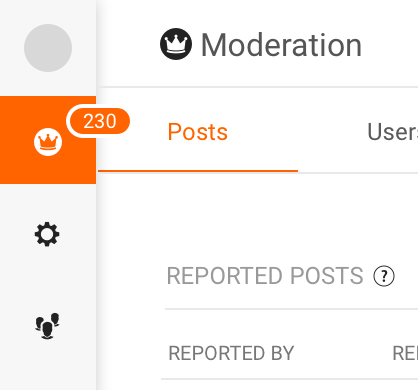 Notifications in the main nav bar